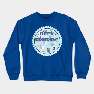 Best Friends Valentine Shades of Blue Crewneck Sweatshirt